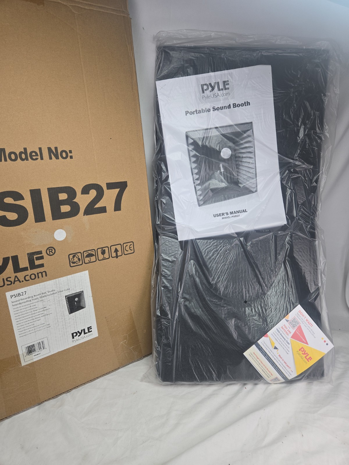 New PSIB27 Sound Recording Booth Box, Studio Soundproofing Foam Shield Isolation