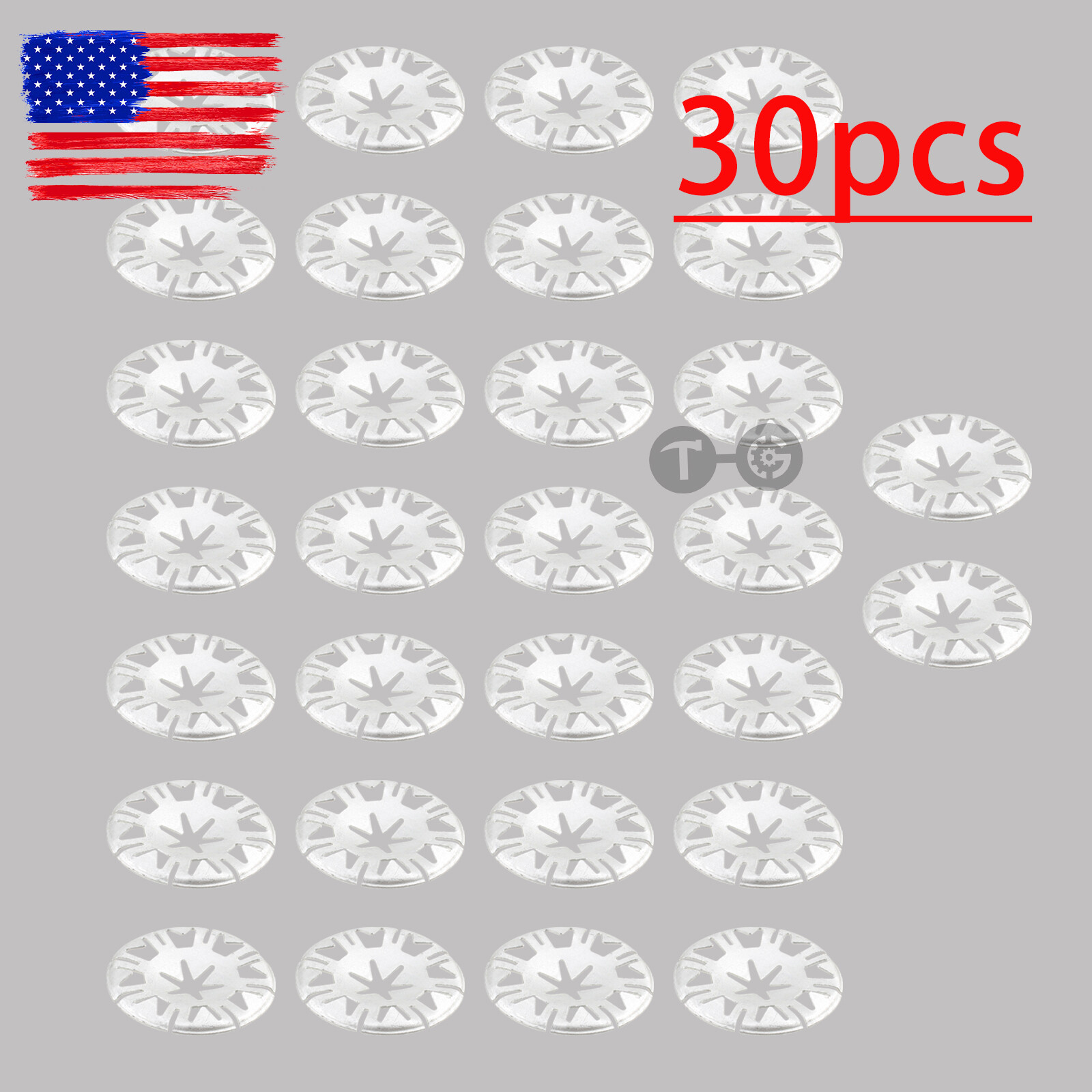 30 Pcs Clamping Washer Clips Underbody Heat Shield Fasteners For VW Audi Seat