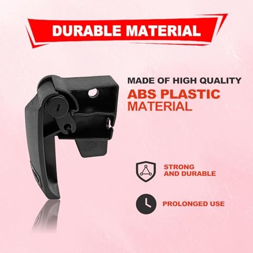 Hood Latch Release Pull Handle ABS Black Replacement for 1995-2007 GMC Cadilac