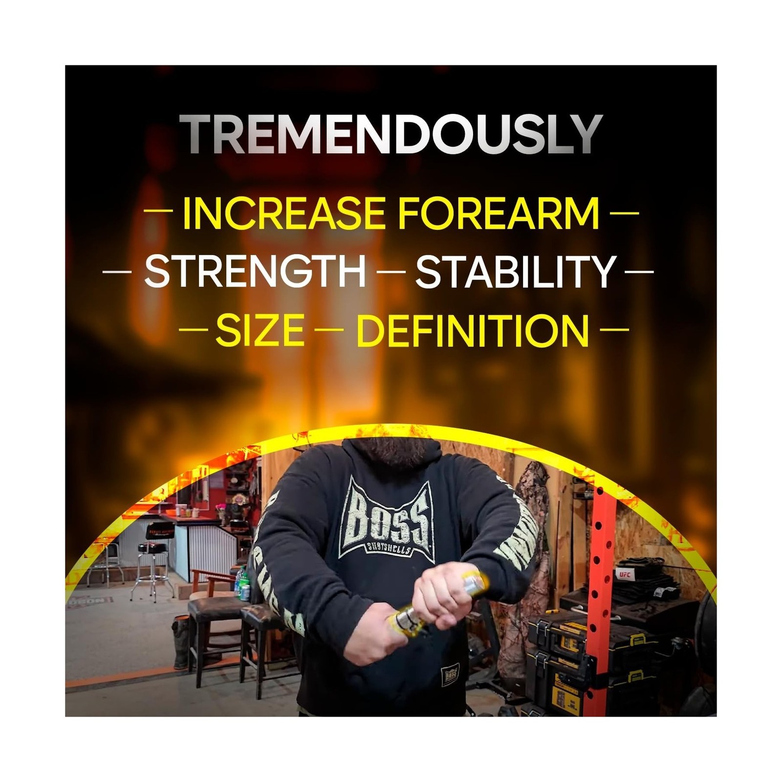 GRIPZILLA Dynamo Forearm Strengthener and Wrist, Comfortable Grip and a Durab...