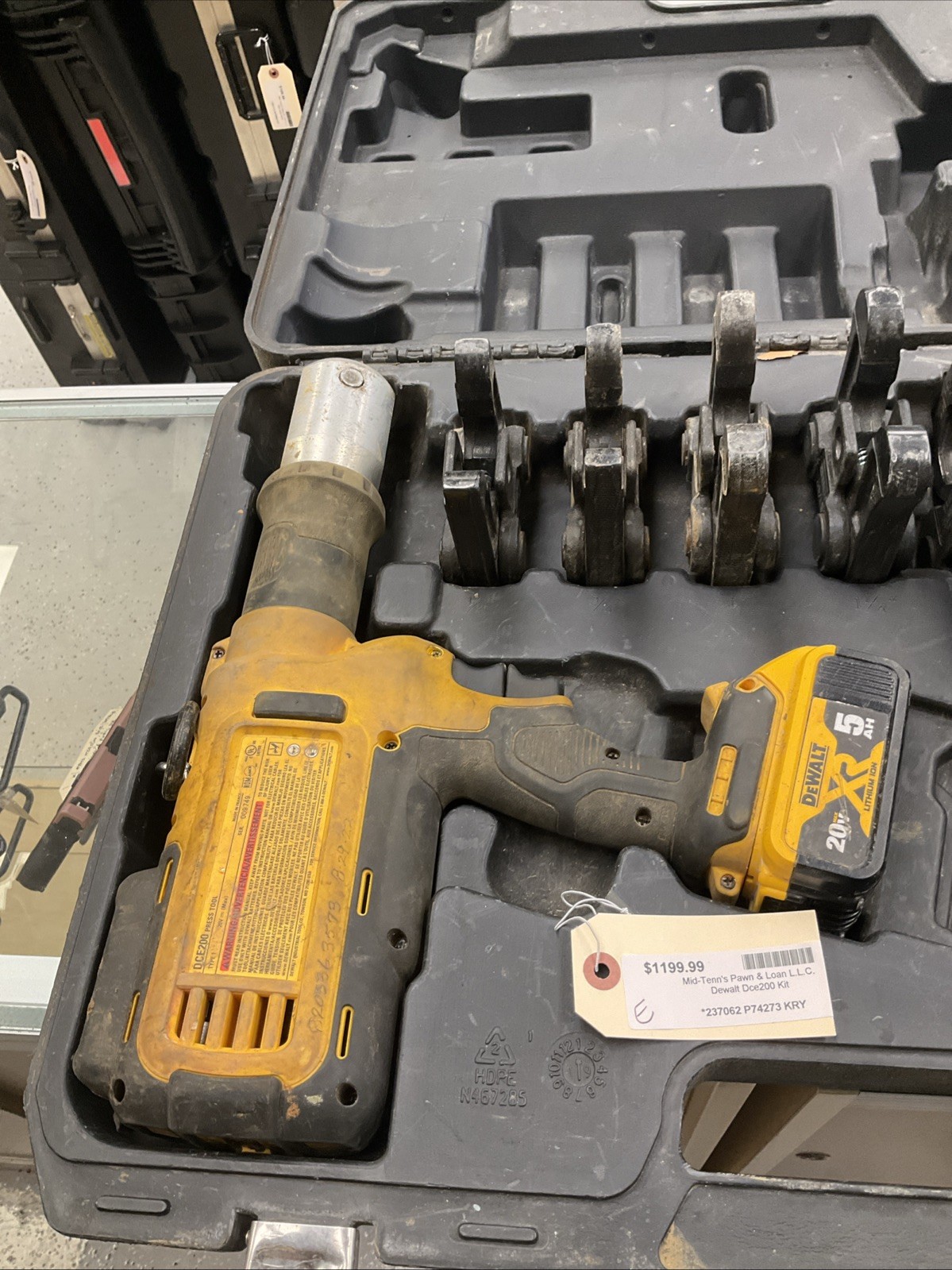 Dewalt DCE200 Crimping Press Tool Kit 237062