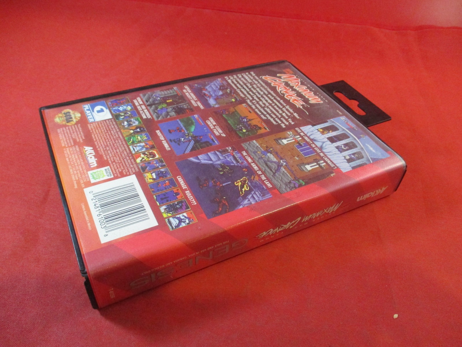 Maximum Carnage Sega Genesis **ORIGINAL EMPTY BOX** ONLY (No game/manual)