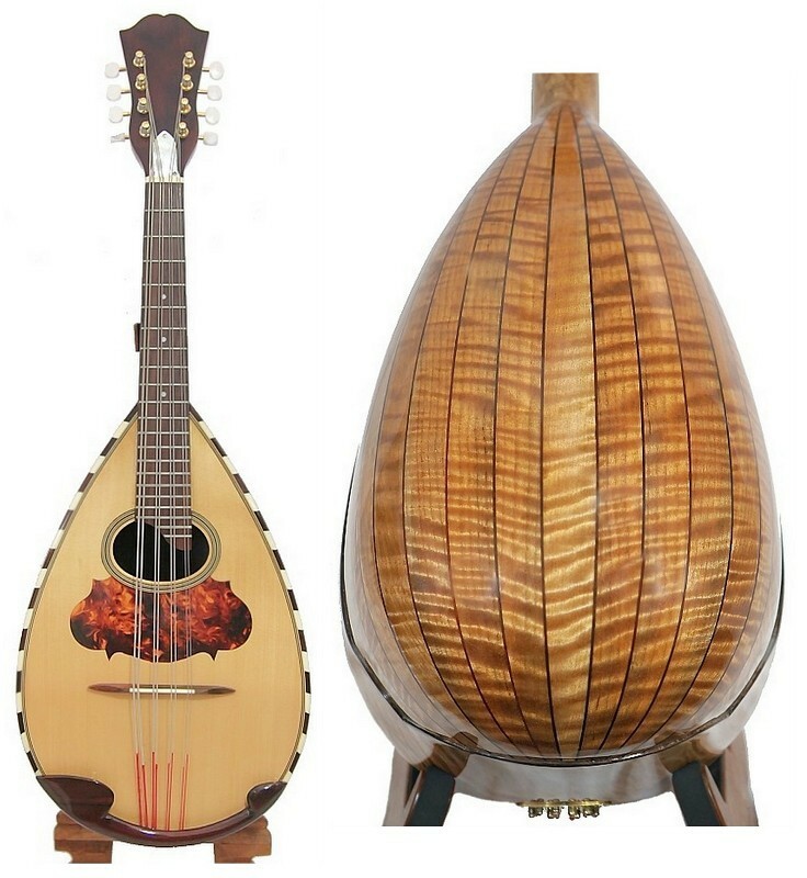 Bowl Back Mandola Solid Spruce top Solid curl Maple back/side NBMA04-08