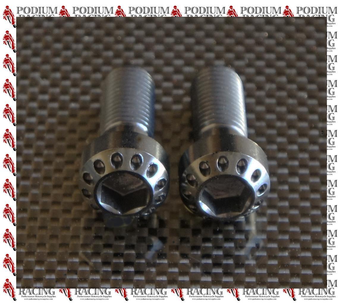 DUCATI STREETFIGHTER BLACK TITANIUM REAR VIEW MIRROR BOLT SET (2PCS)