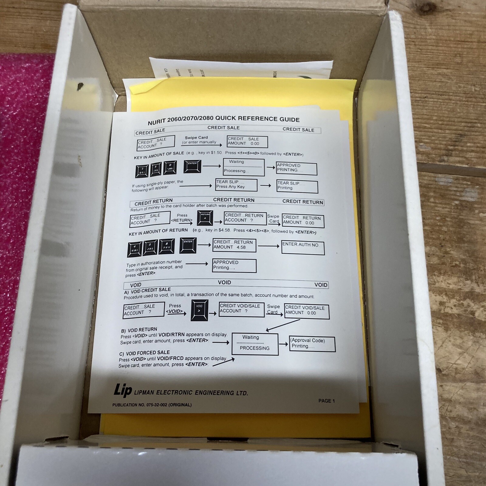Lipman Electronic Nurit 2080 POS Terminal