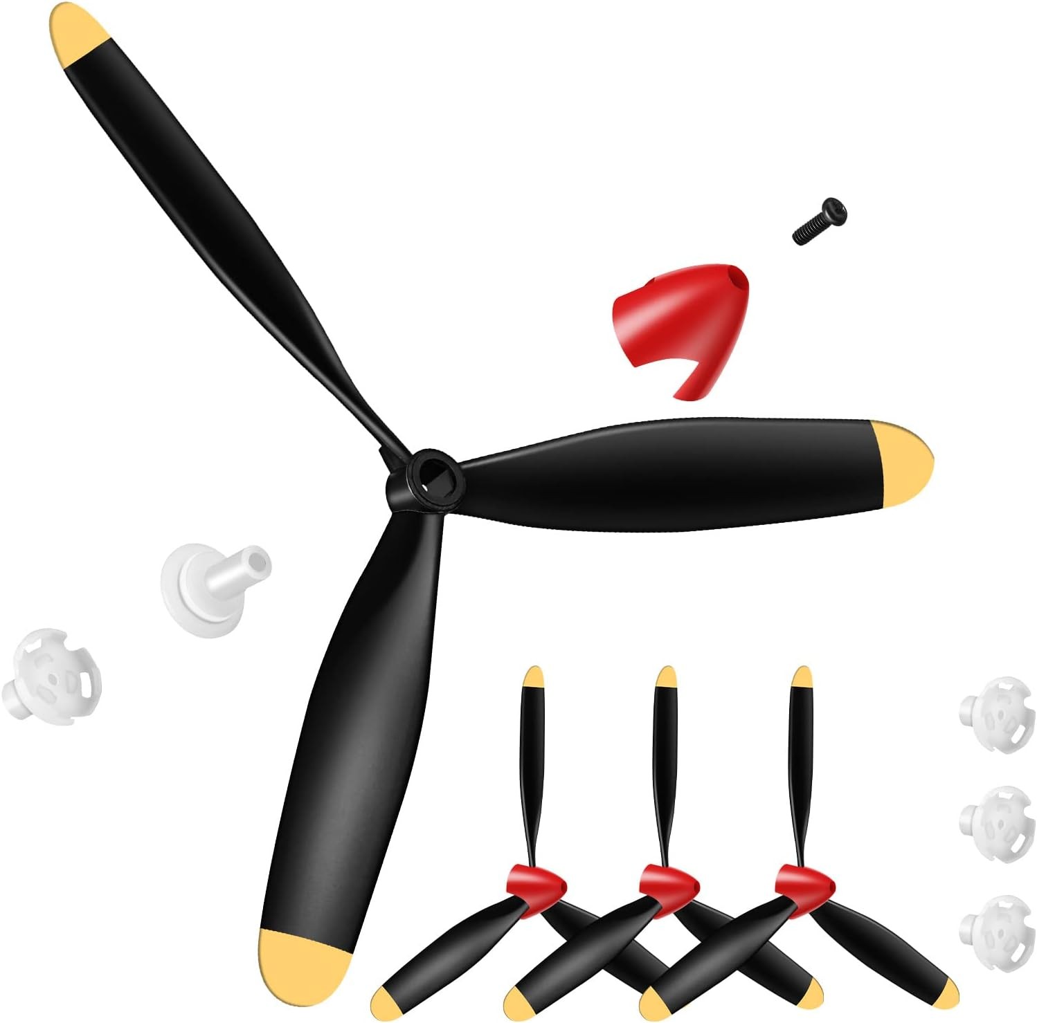 Outus 3 Sets Spare RC Plane Propellers 3 Blade Propeller Compatible with P40...