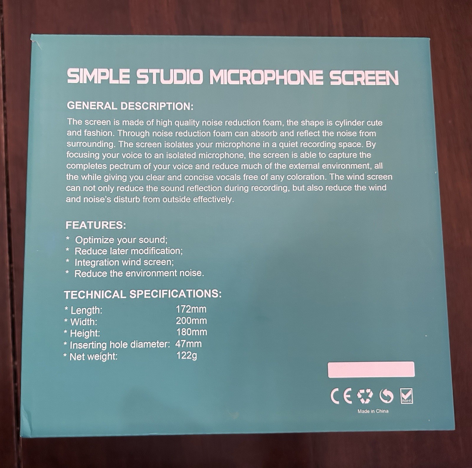 Simple Studio Microphone Screen ~ MICFUNS MF2 ~ Optimize Sound Wind ~ New In Box