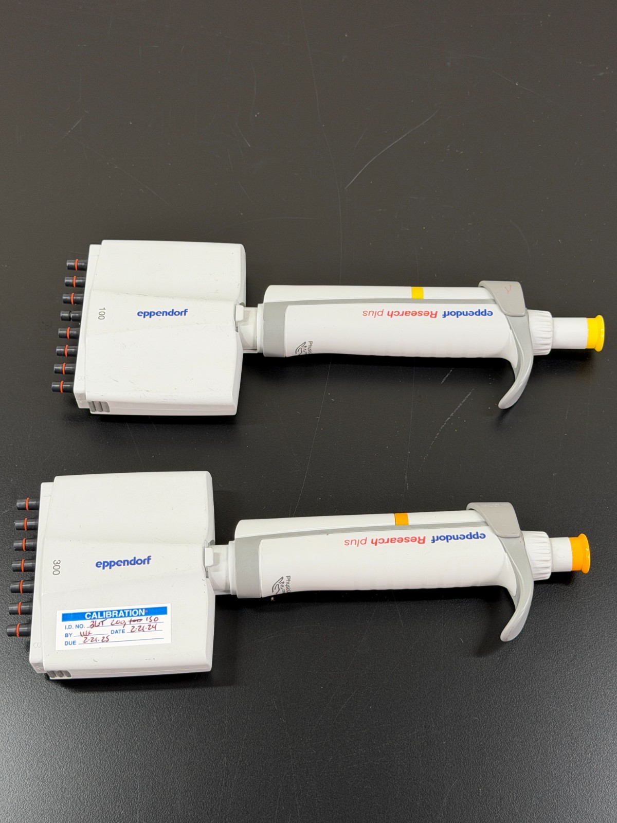 2x Eppendorf Research Plus 30-300uL Pipette 8 Channel
