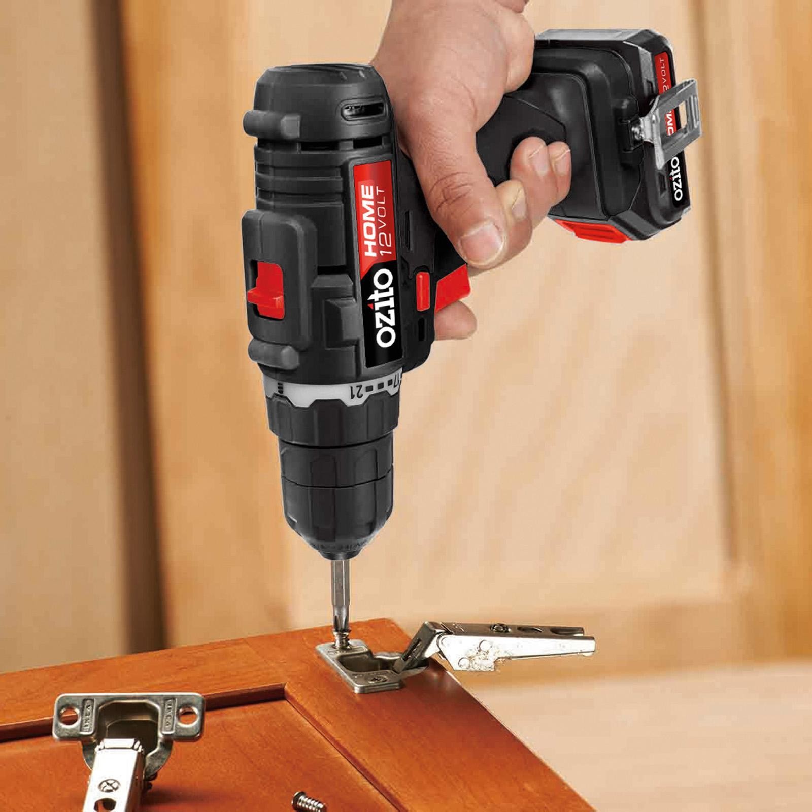 Ozito Home 12V Cordless Drill Driver Kit
