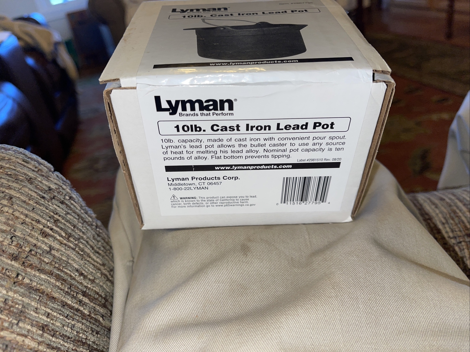 Lyman Lead Pot 10Lb Cast Iron 2867795 New In Box Pot Sealed In Plastic