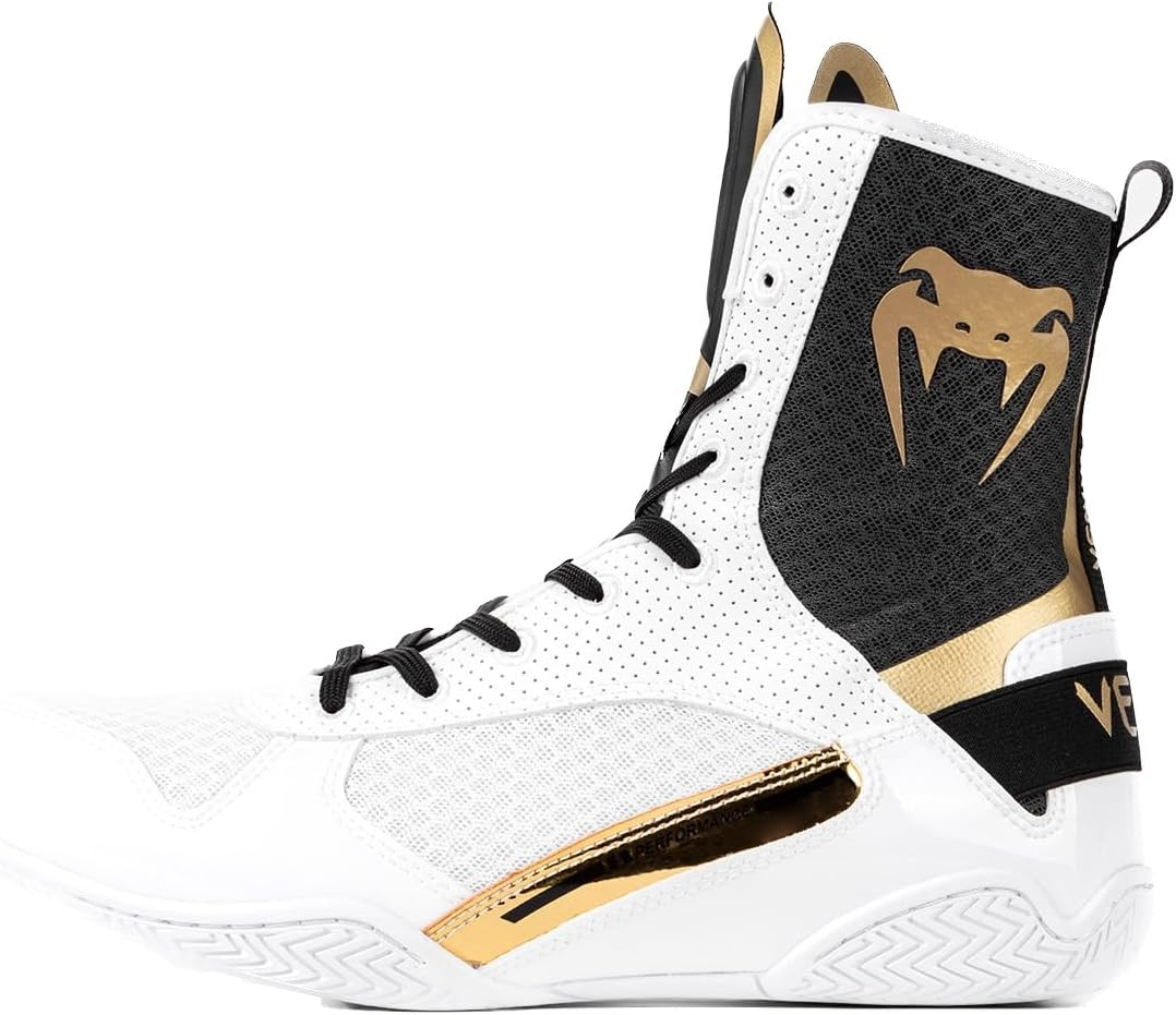 Venum Elite Black Gold Boxing Shoes