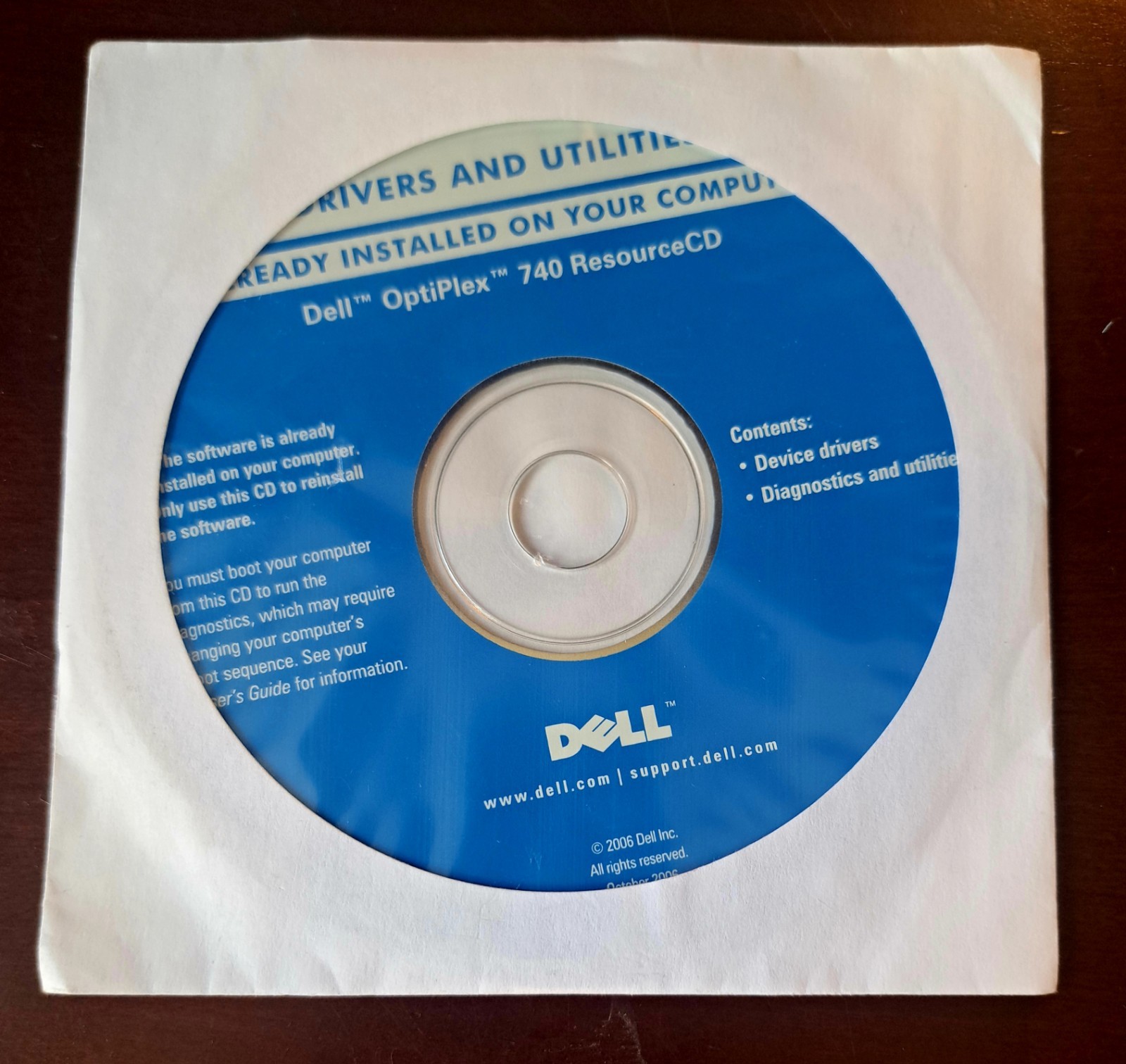 Dell Optiplex 740 Resource CD