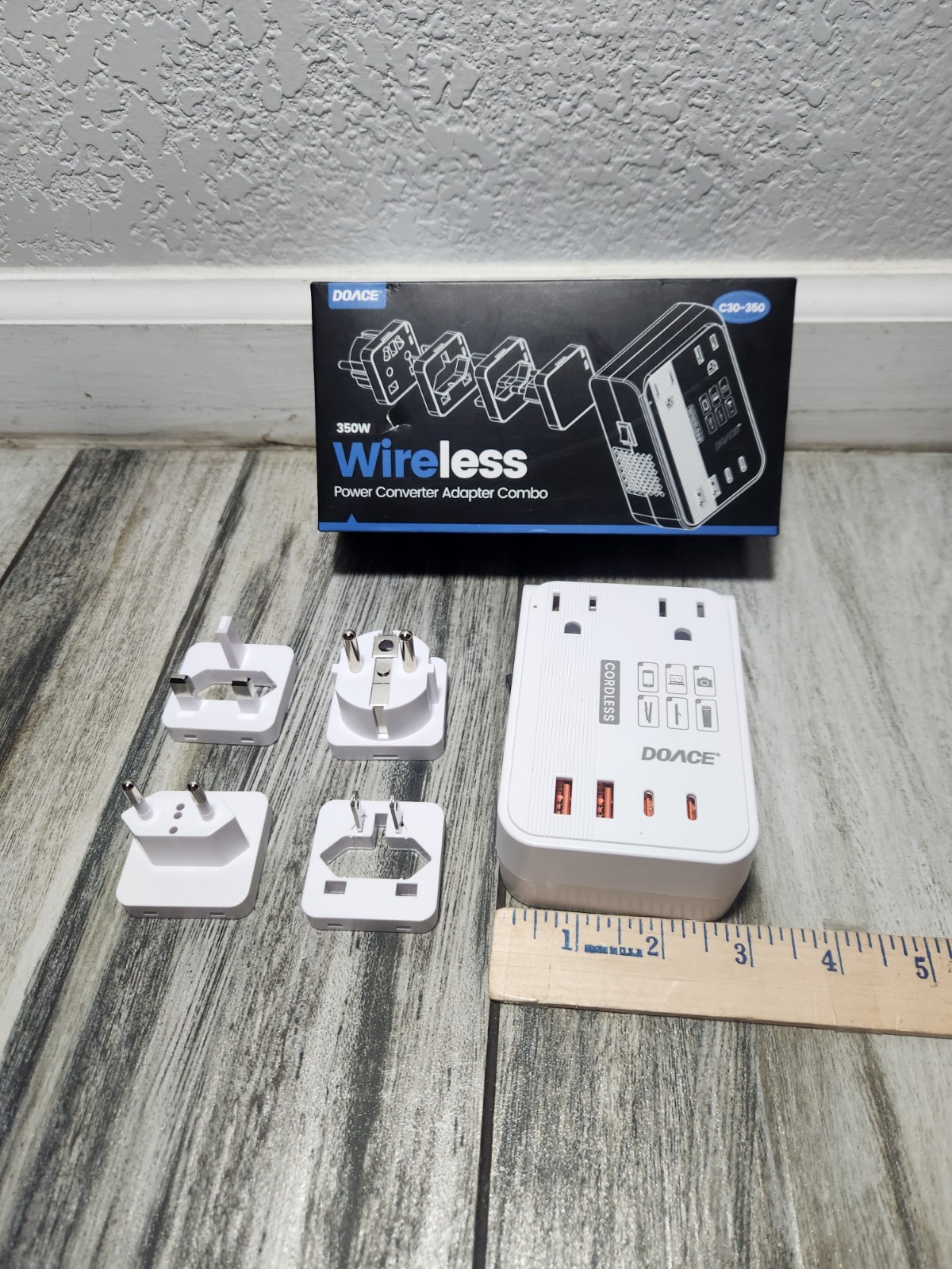 DOACE 220V to 110V Converter for European Travel - 350W Cordless Voltage Conv.