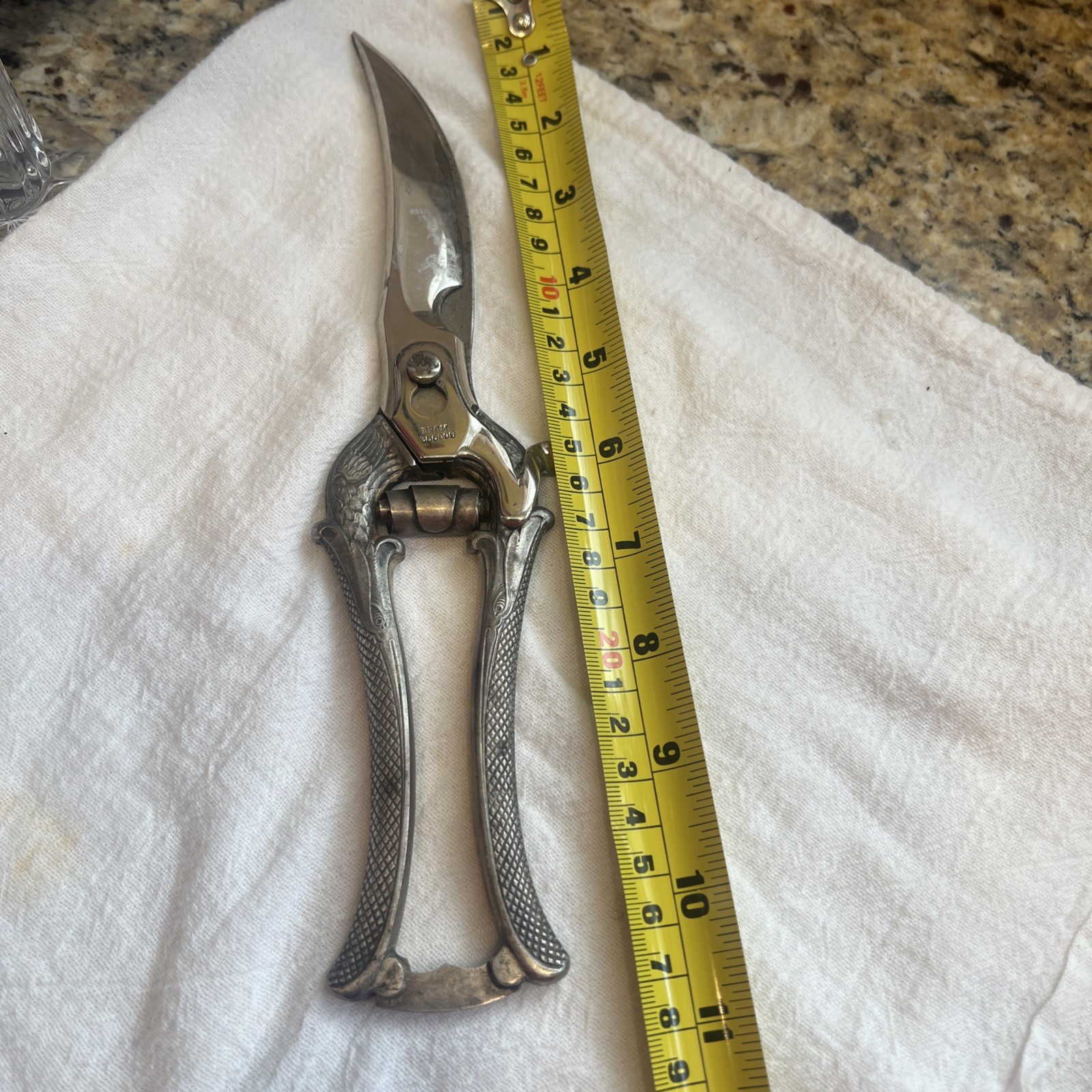 Vintage Italy Stainless Steel Poultry Meat Shears 10” Length 4” Blade