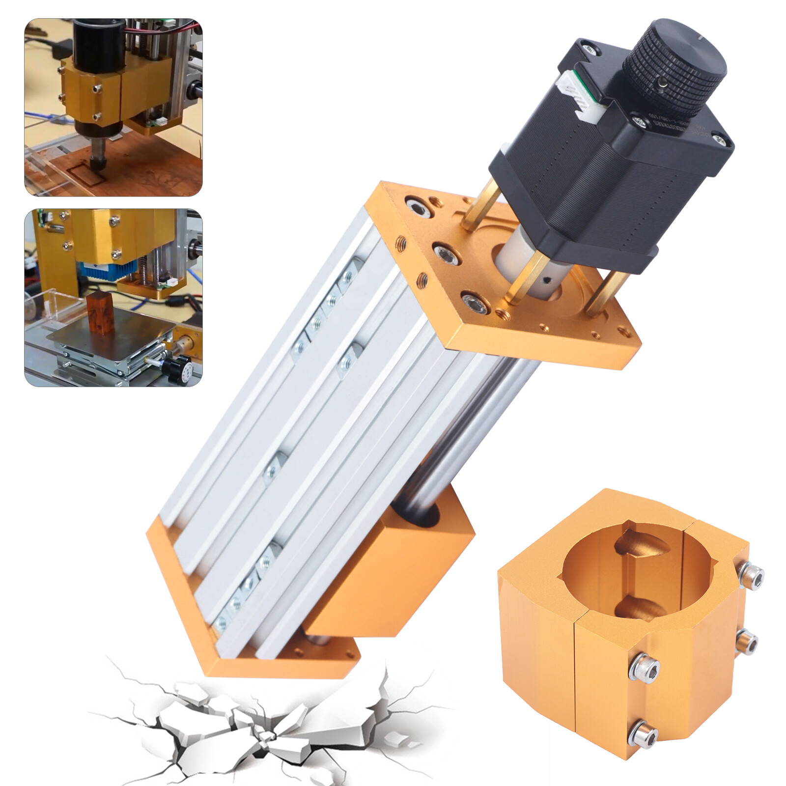 Z Axis Sliding Table Ball Screw Linear Slide Stage For CNC Machine 85mm Stroke