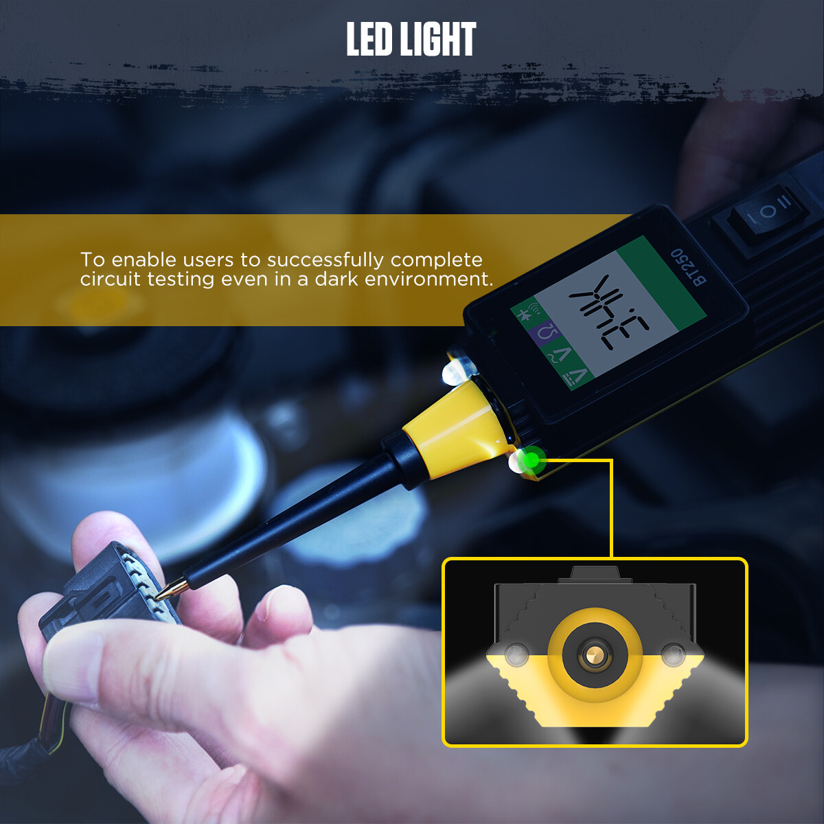 12V 24V Electrical Circuit Tester System Detection Probe Diagnostic Tool BT250