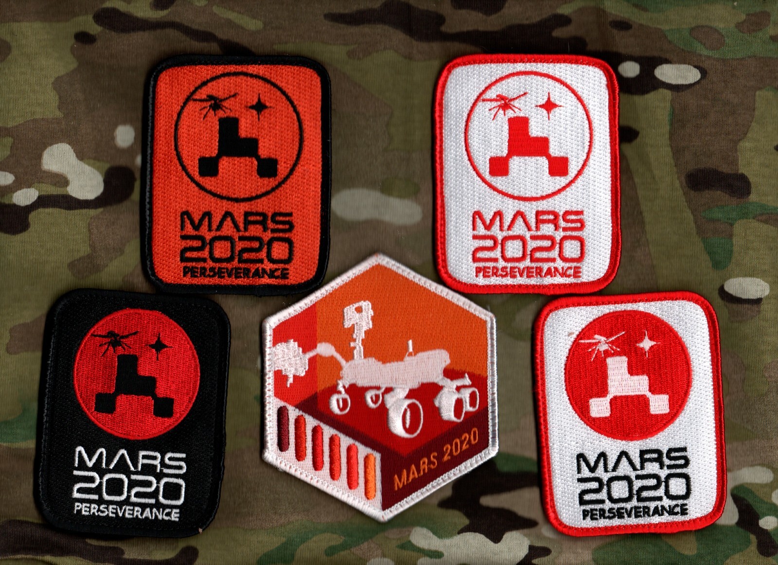 JPL NASA MARS 2020 vêlkrö PATCH: PERSEVERANCE ROVER w/MINI-HELICOPTER INGENUITY