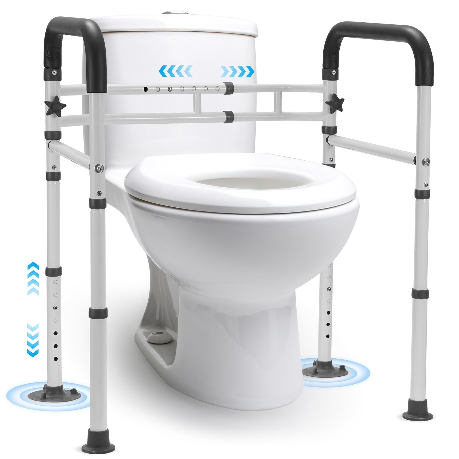 Careboda Toilet Safety Rails, Toilet Frame for Seniors, 300lbs Capacity | Fol...