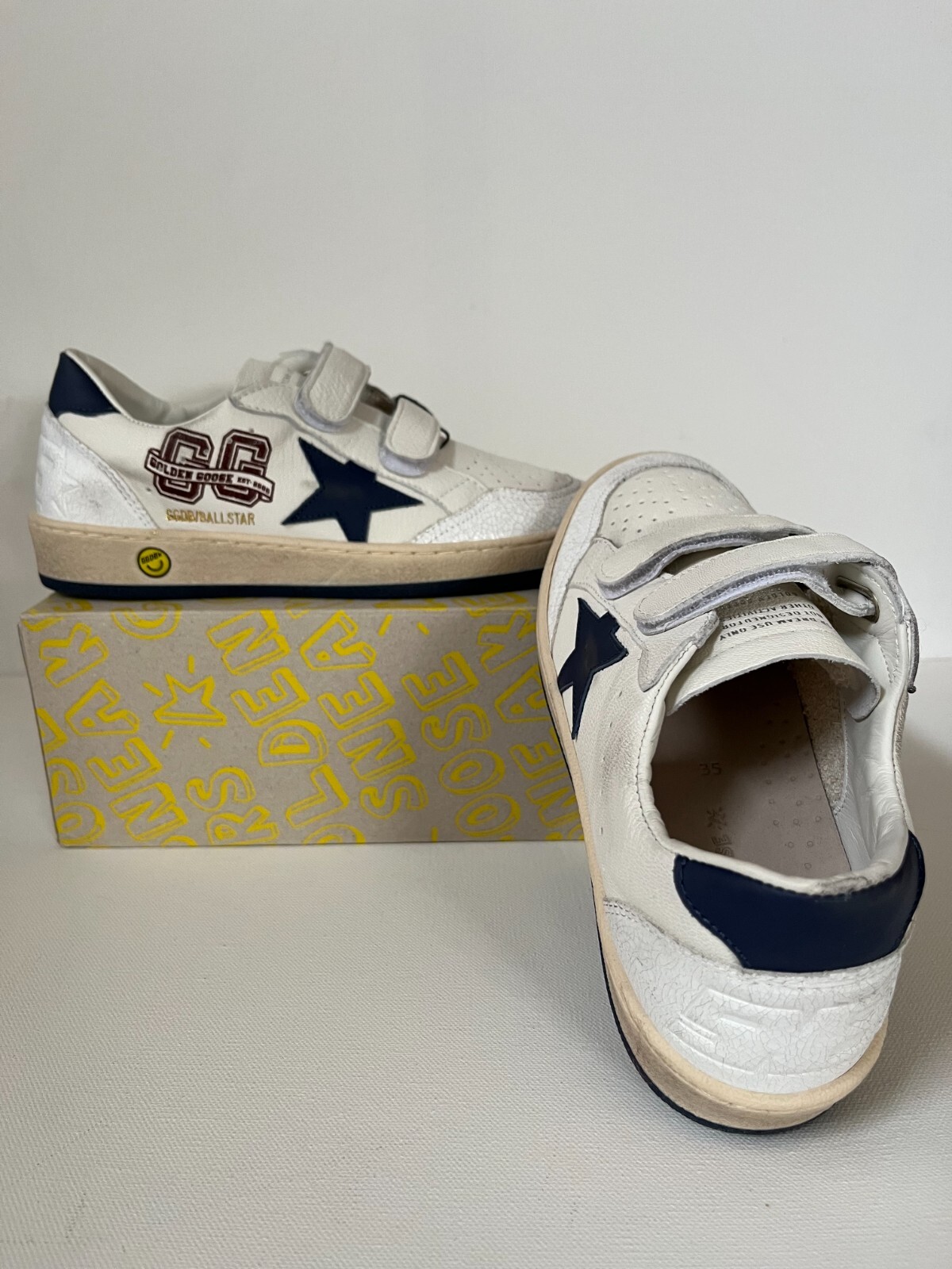 New Authentic Leather GOLDEN GOOSE Ballstar, Size US 5 / Euro 35, Expedited
