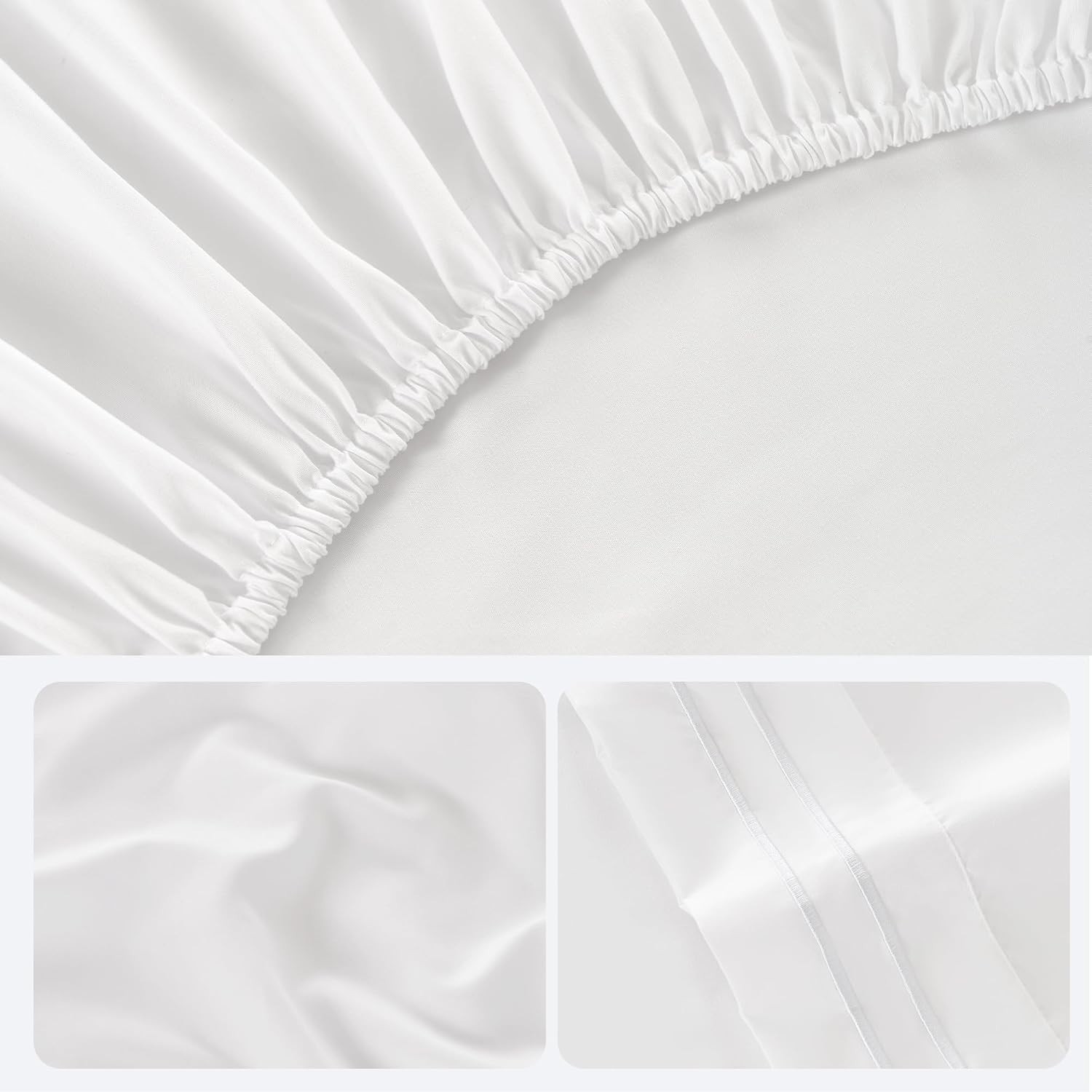High Thread Count 1800 Queen Sheet Set - Soft & Breathable Luxury Bedding