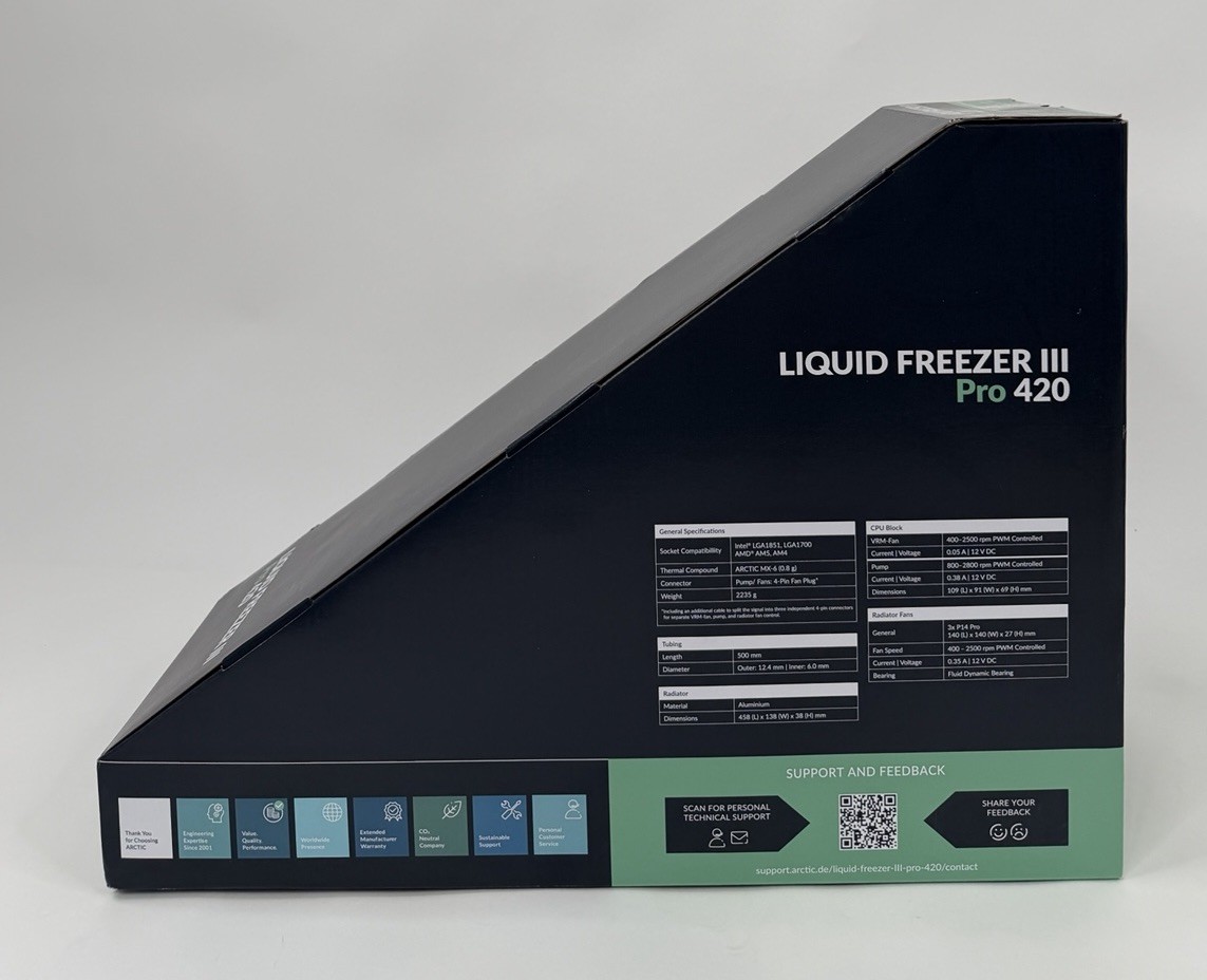 ARCTIC Liquid Freezer III Pro 420 black PC Water Cooler AIO Computer Cooling