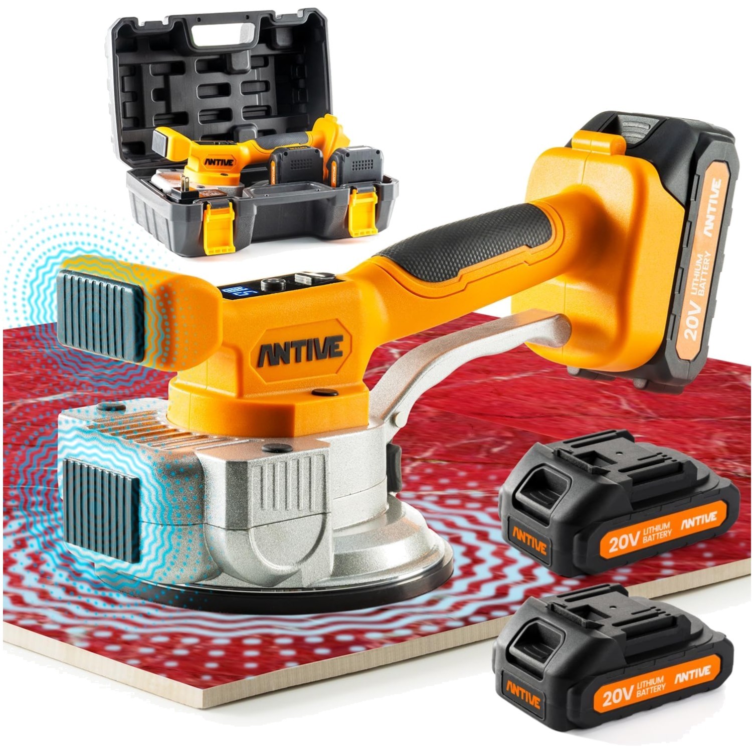 Dual Battery Tile Vibrator | Cordless Tile Installation Tool