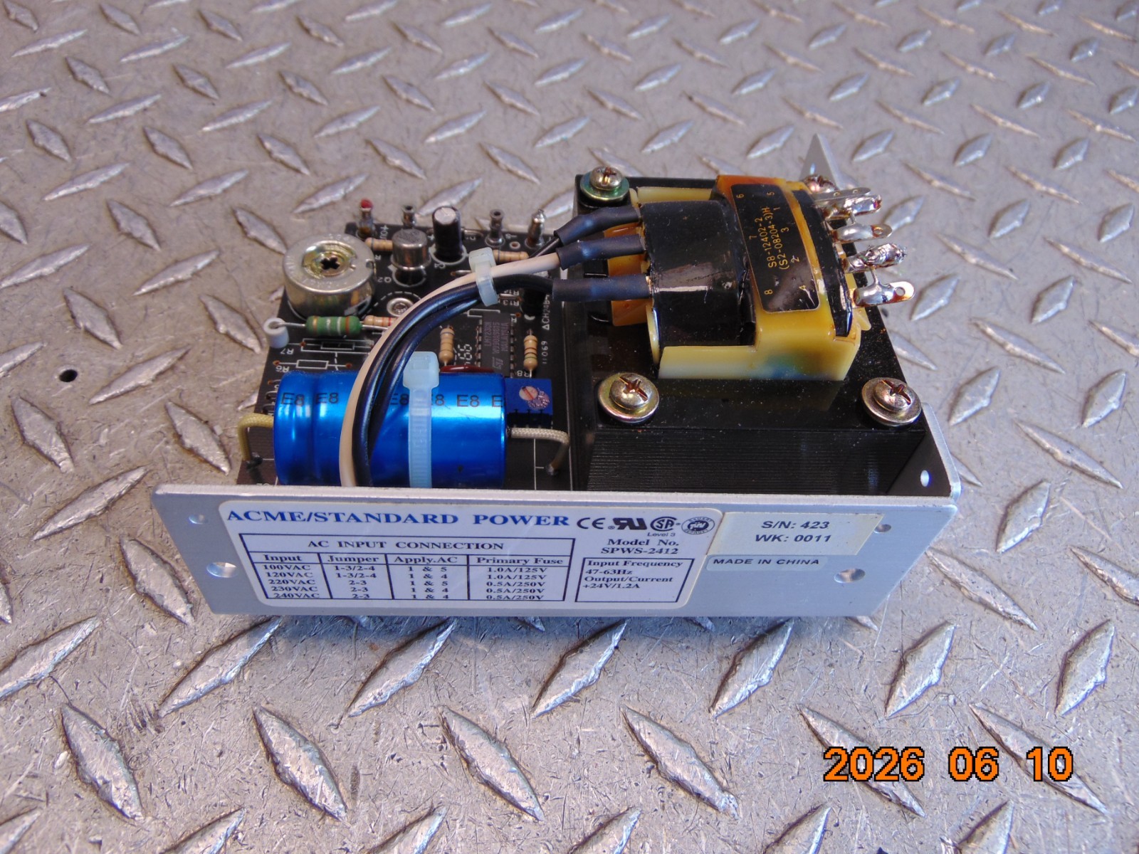 ACME/STANDARD POWER SPWS-2412 POWER SUPPLY