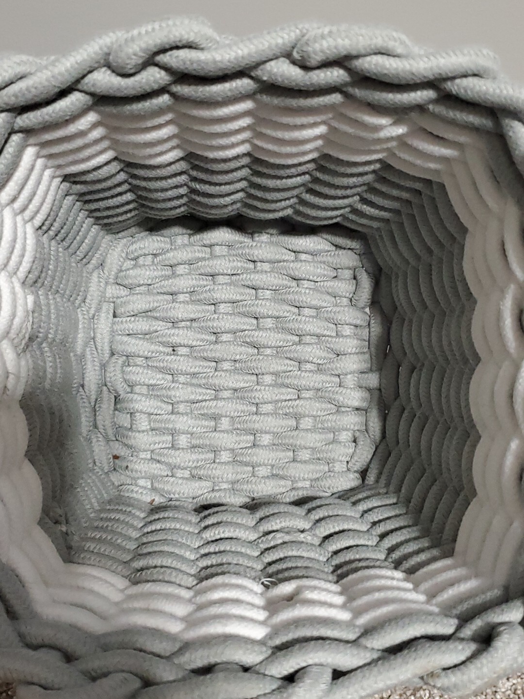 UGG Woven Thick Chunky Braided Basket Bin Sage Gray