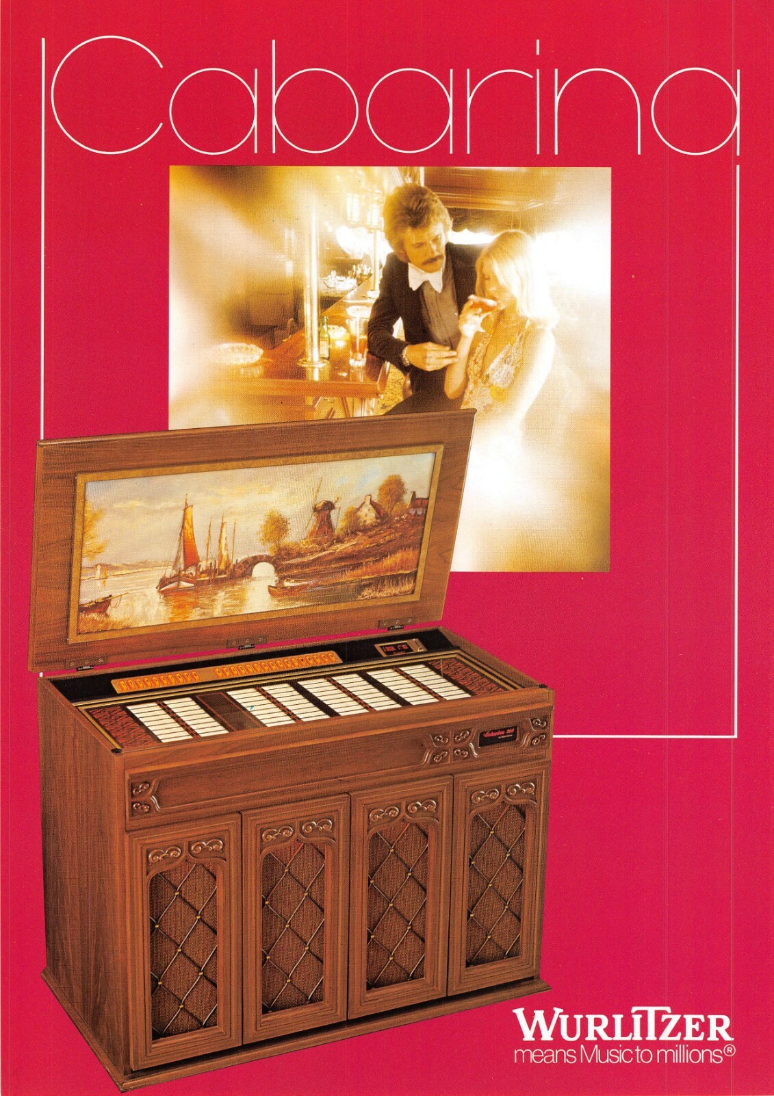 Wurlitzer Cabarina Jukebox Advertisement Sales Flyer 1970s 021219AME