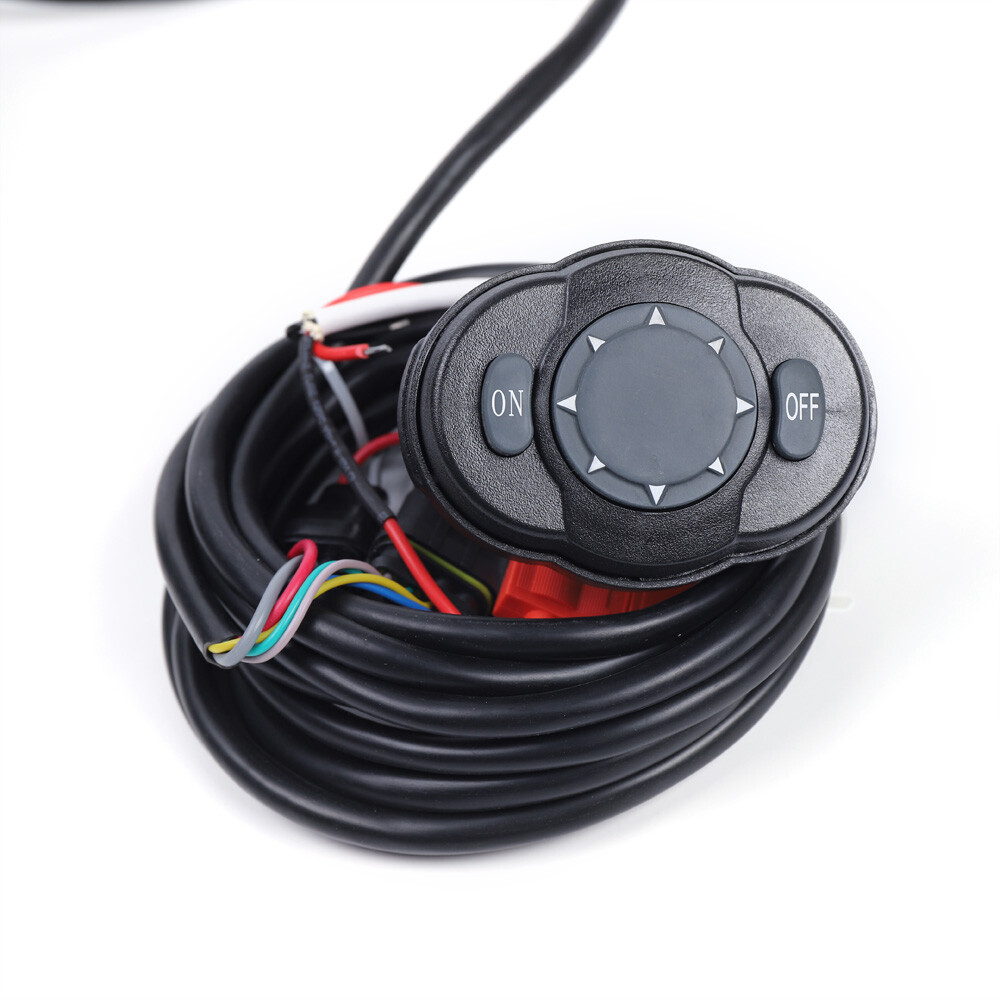 Black Remote Control Spotlight Boat Search Light Halogen 360 Rotate 12V 100W!