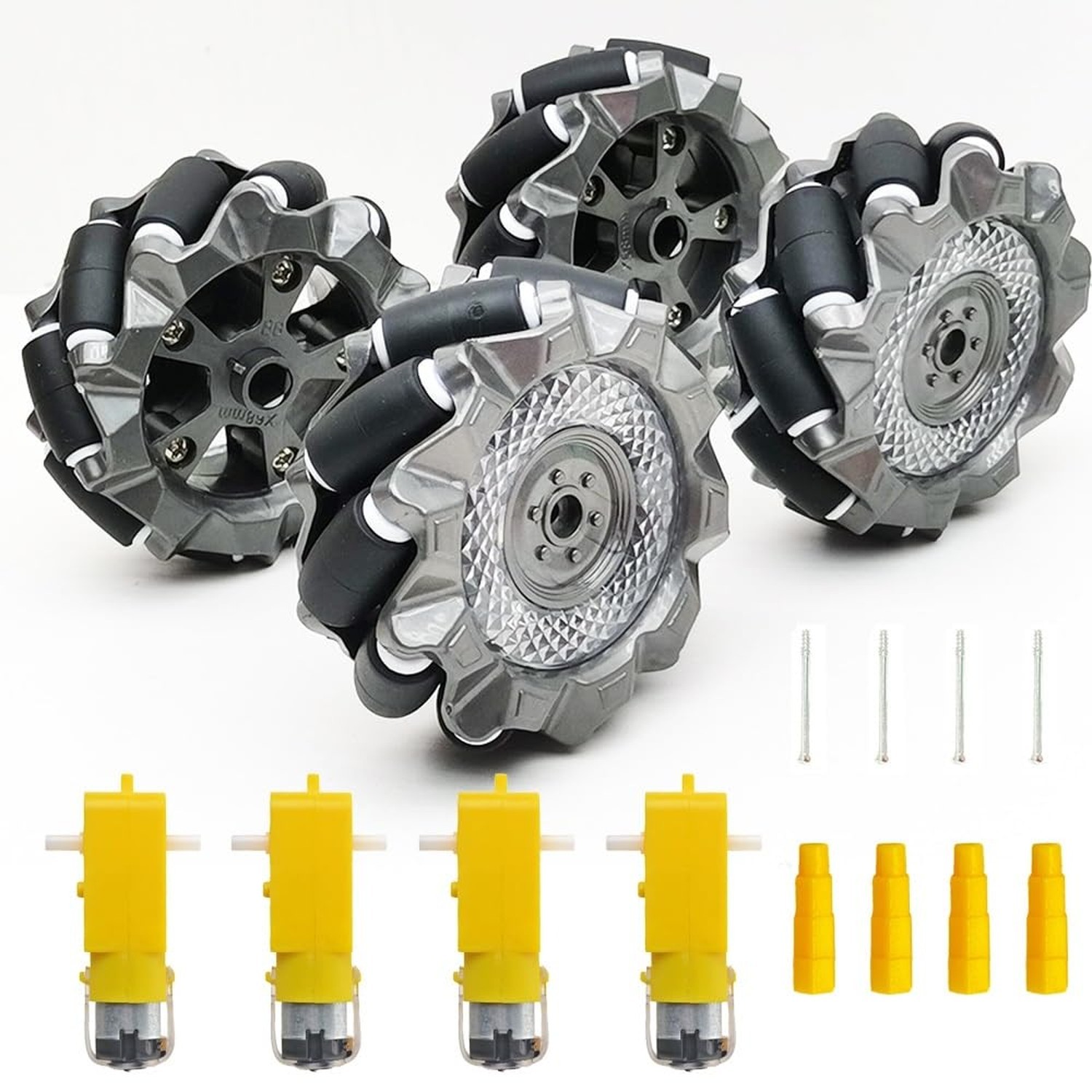 DIY Mecanum Wheel Robot Kit Parts 4WD Omnidirectional Wheels Smart Robot Car ...