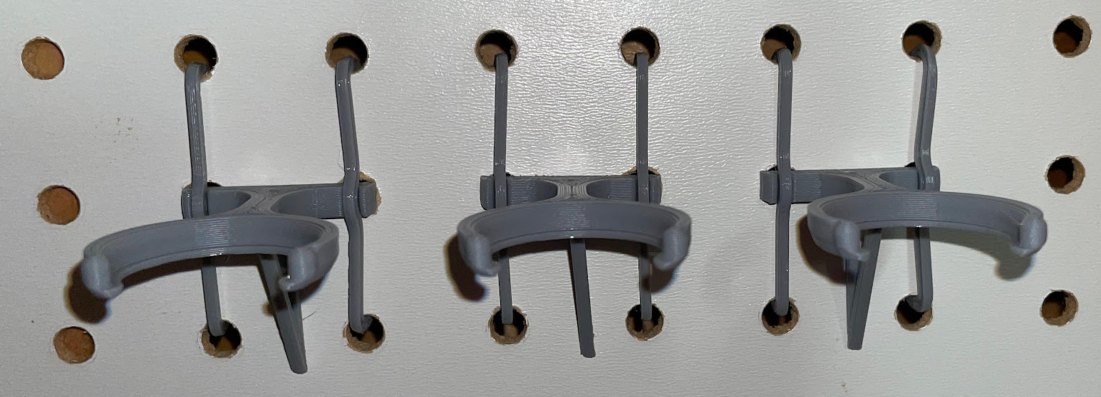 Spray Can & Paint Bottle Rack for Pegboard Storage with Peg Locks - Set of 6