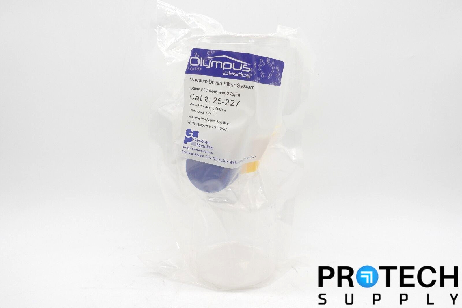 Genesee Scientific 25-227 500ml Gen Clone Vacuum-Driven Filter System SEALED