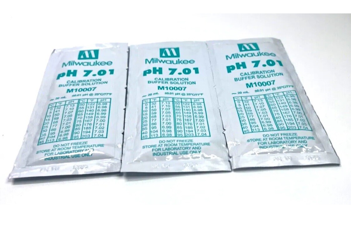 3x 20ml pH 7 Buffer Solution/Fluid - for Digital Meter/Tester Calibration/7.01