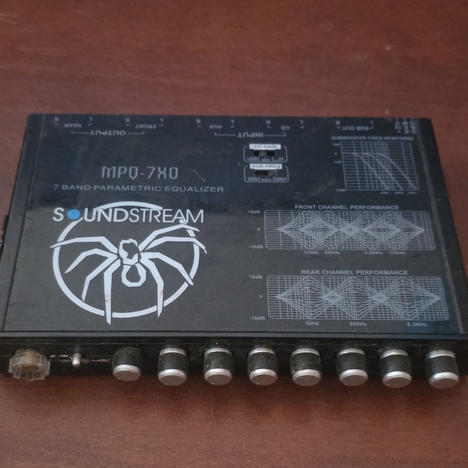 Soundstream MPQ-7XO Dual Zone Equalizer Car Audio Signal Processor