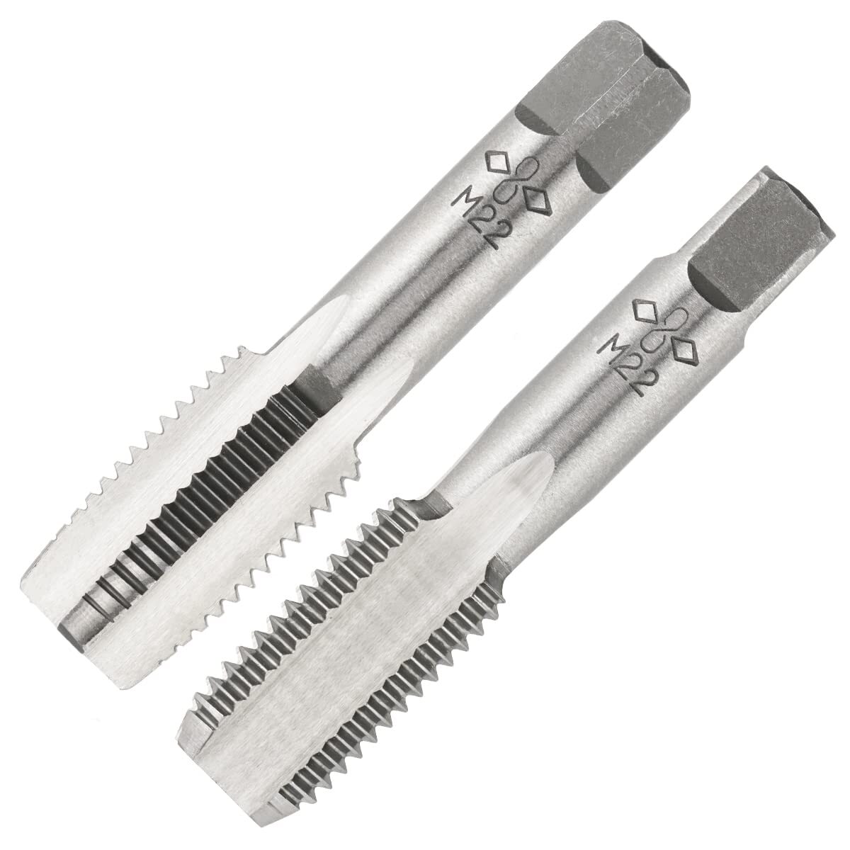 M22 X 2.5 Metric Hand Tap Right Hand M22 X 2.5mm Threading Hand Tap 1Pair
