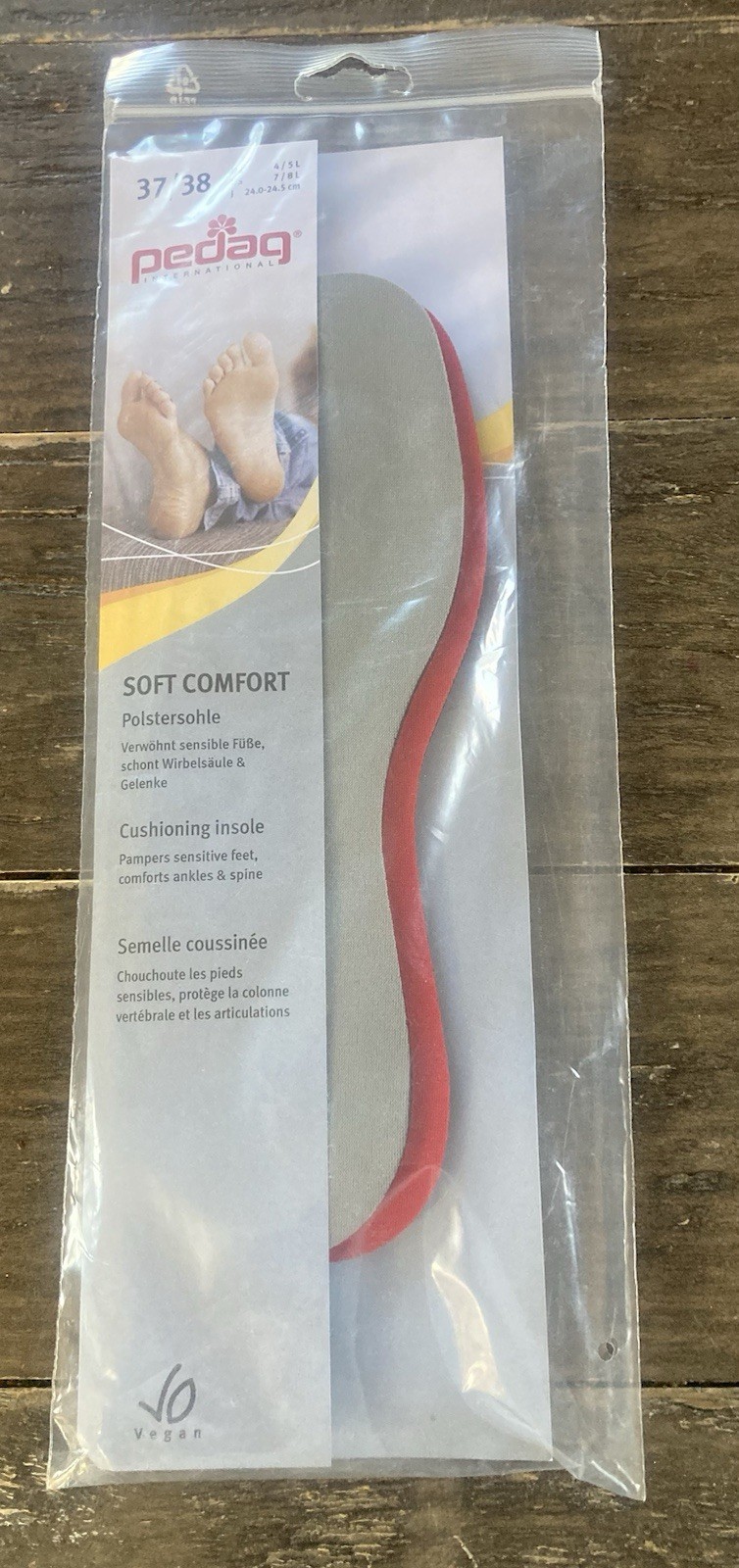 Pedag Soft Comfort Insoles For Women Sizes 7 to 8 Washable & Reusable Brand New!