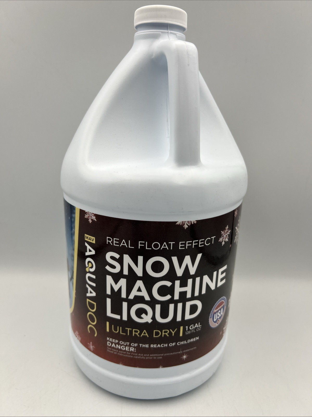 Mav AquaDoc Snow Machine Liquid Concentrate 1 Gallon Ultra Dry Snowmaker Fluid