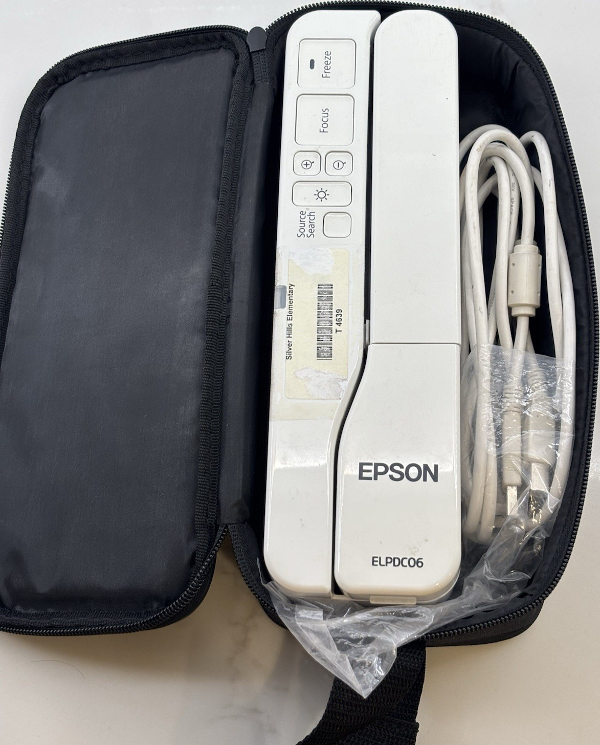 Epson ELPDC06 Document Camera with Carrying Case, USB Cable, and Cables
