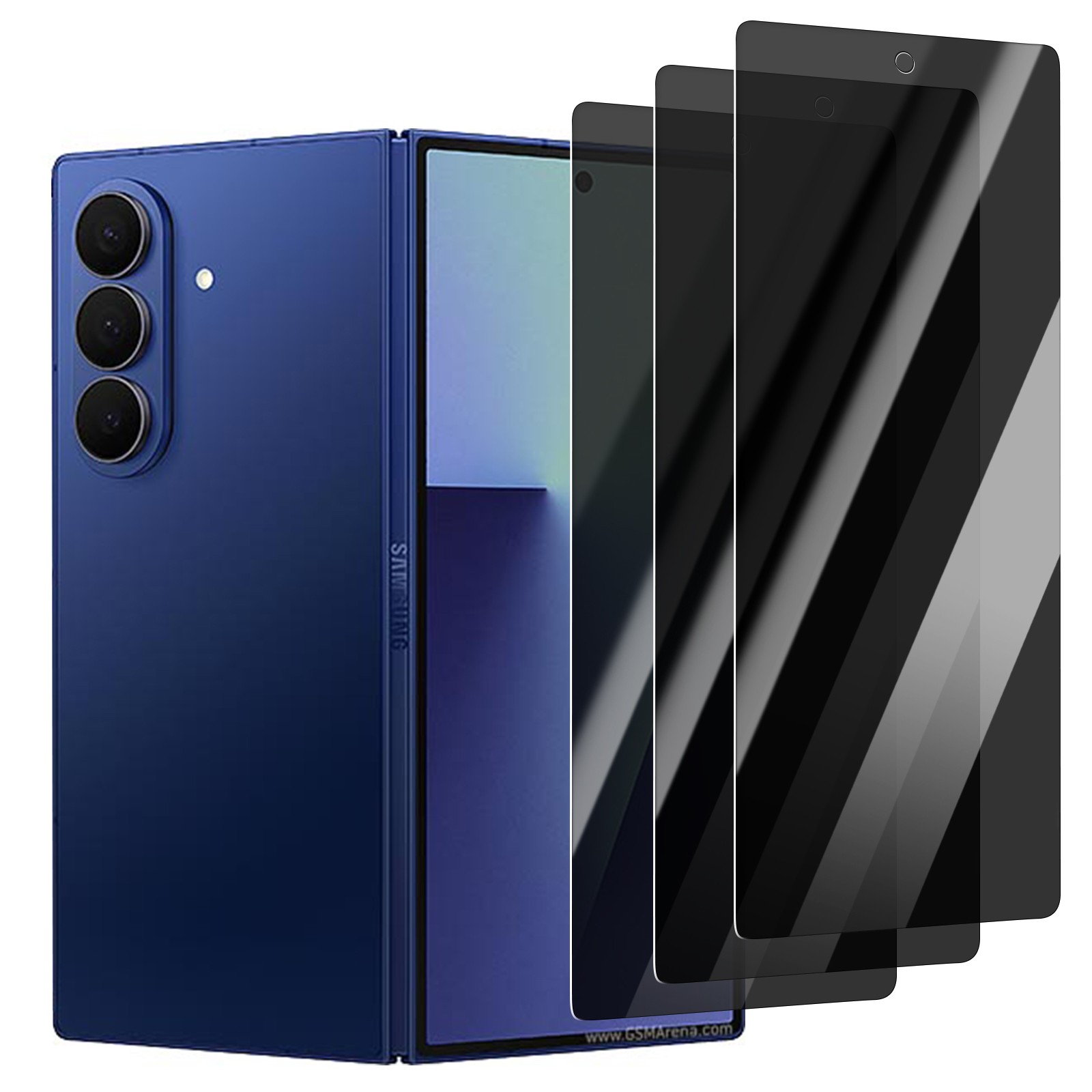 1/2/3 For Samsung Z Fold 8/7/6/5 Privacy Tempered Glass Front Screen Protector