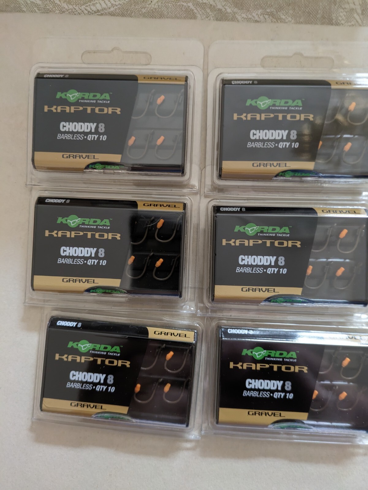 Korda Kaptor ;8 Choddy Gravel,  Carp Fishing Hooks | **BRAND NEW**