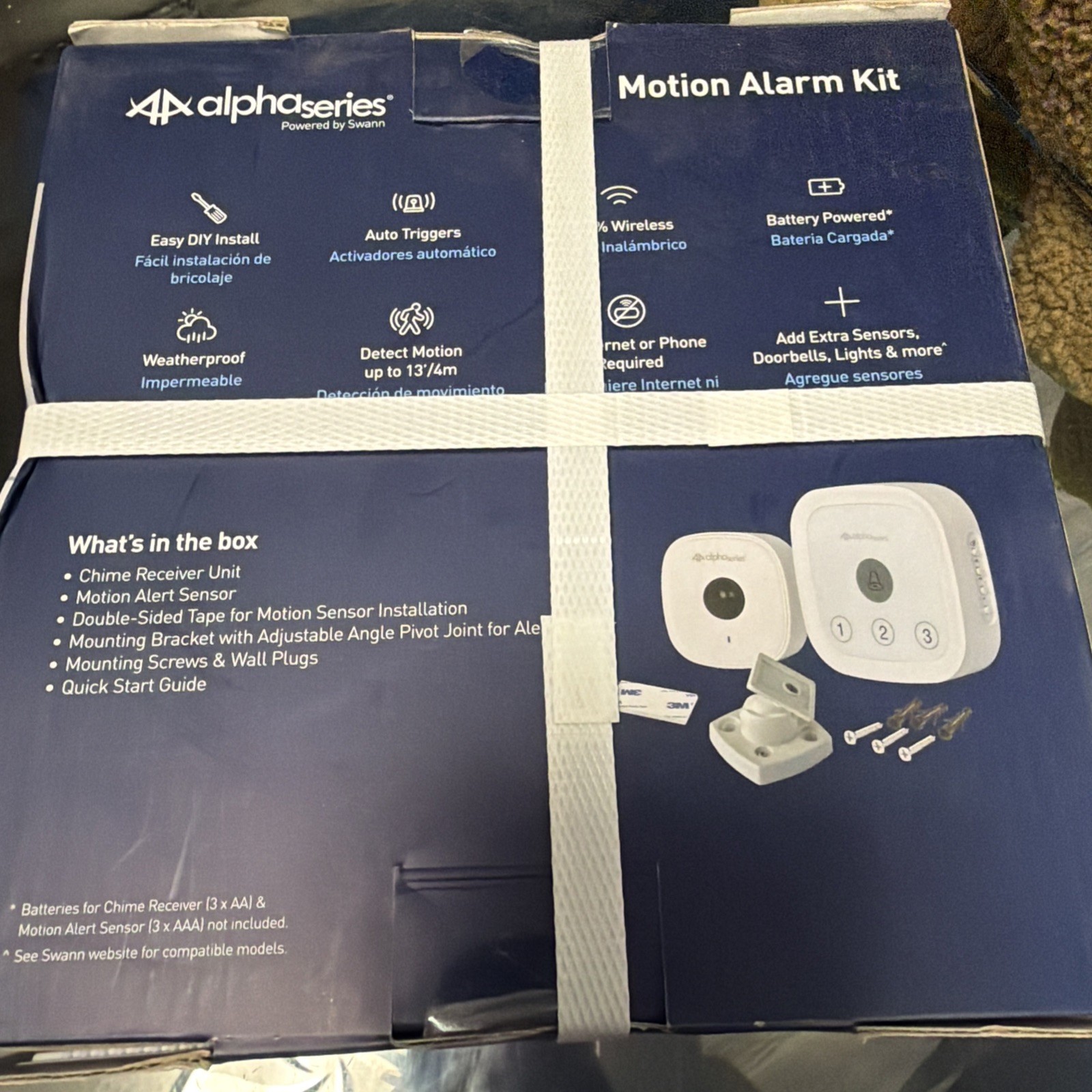 Swann Alpha Series Wireless Motion Sensor Unit & Chime Kit