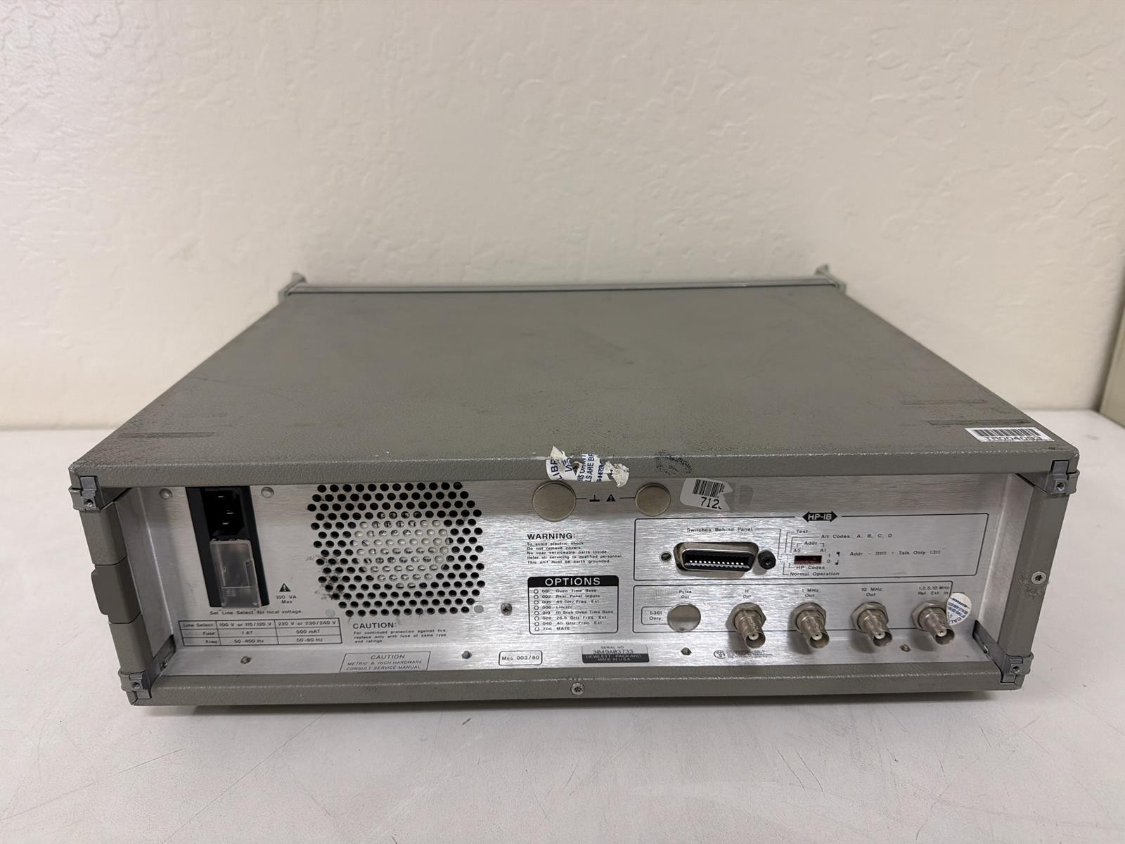 HP 5350B MICROWAVE FREQUENCY COUNTER, POWER ON TEST ONLY