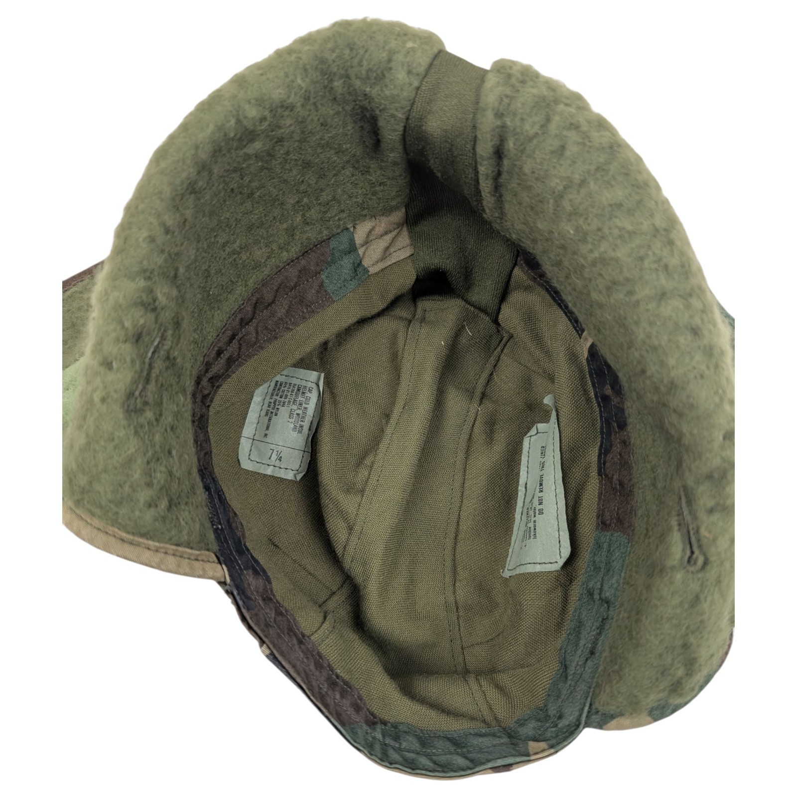 US Military Woodland Camouflage Cap Cold Weather Insulating Helmet Liner 7 1/4
