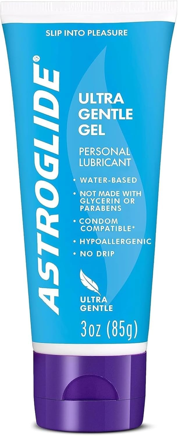 Astroglide Ultra Gentle Gel 3oz Water Based Lube Hypoallergenic Toy Safe
