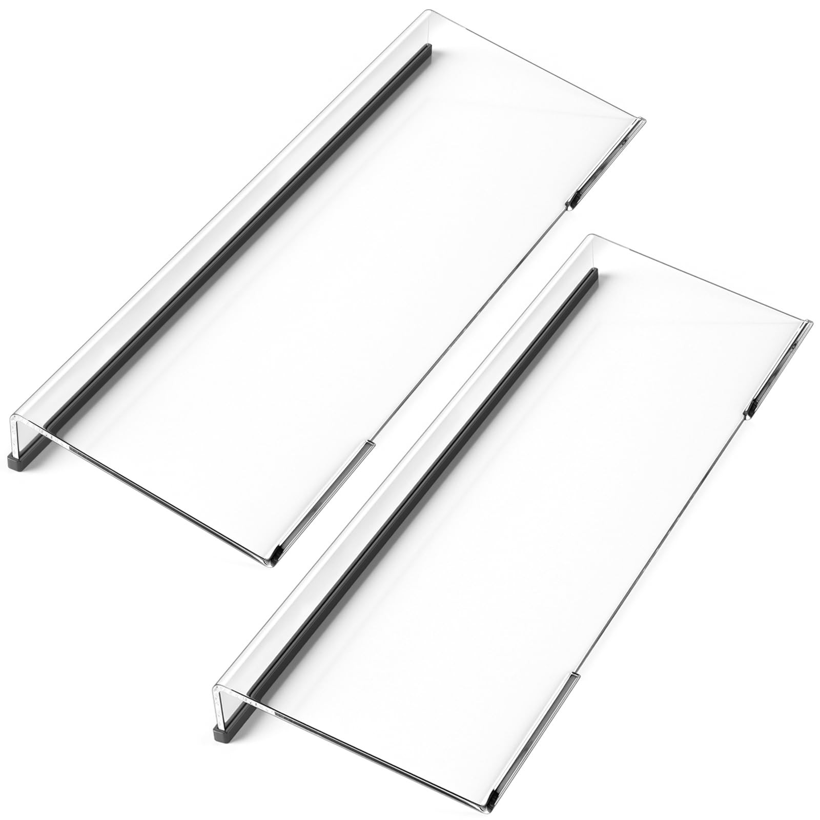 2 PCS Acrylic Computer Keyboard Stand Ergonomic Desktop Riser Clear Holder