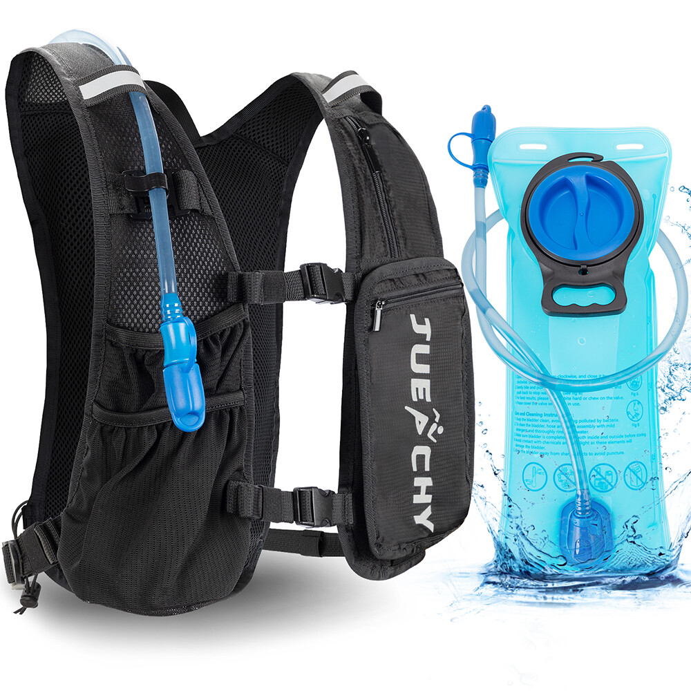 Hydration Pack Backpack, Lightweight Water Backpack with 2L Leakproof Bladder