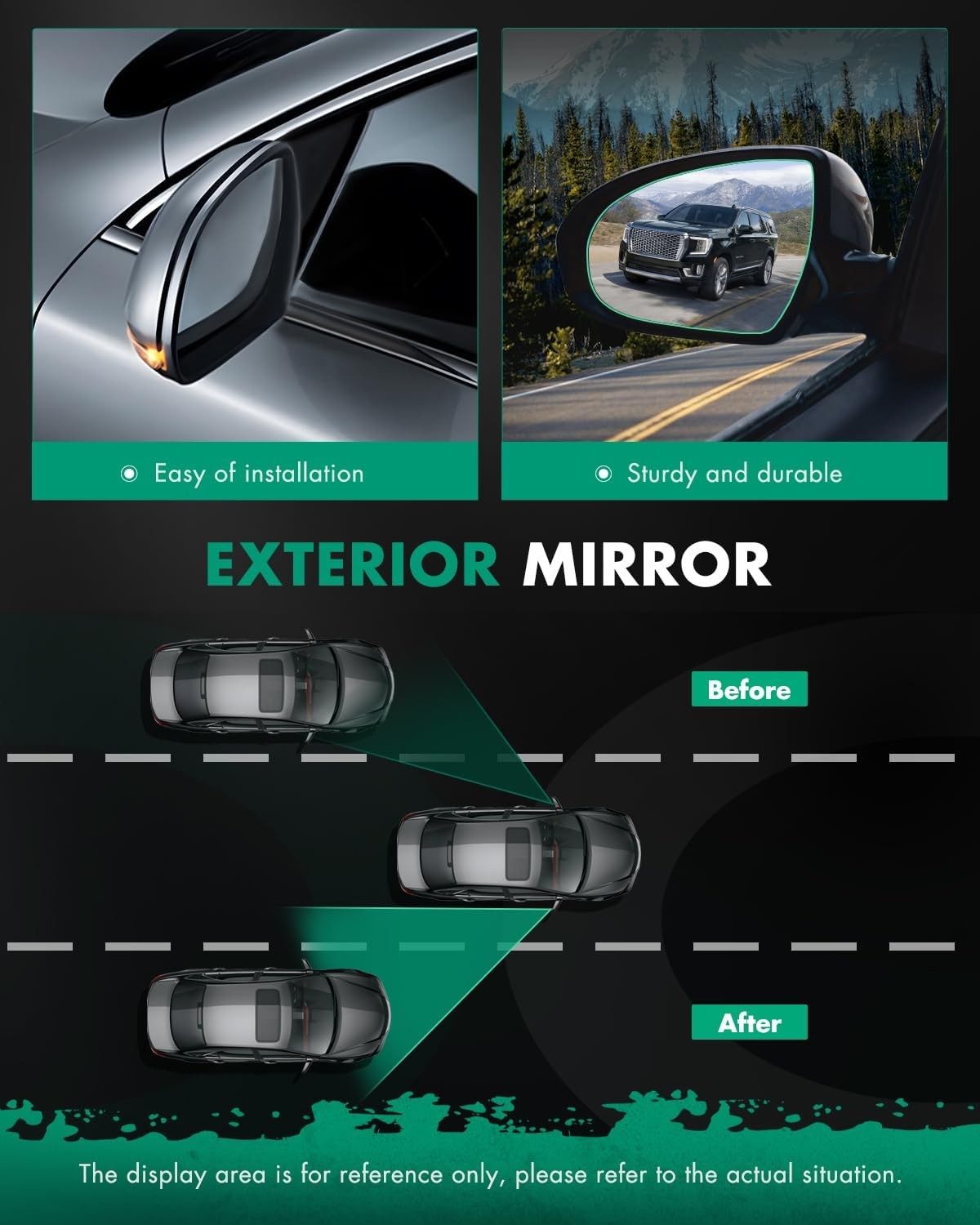 SCITOO Left Side Mirror Toyota Corolla 2003 2008 New