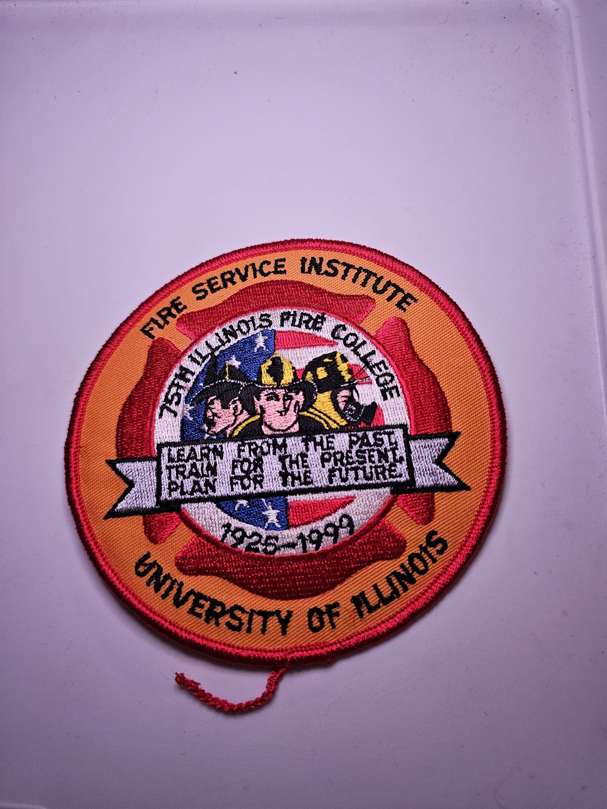 FIRE SERVICE INSTITUTE U OF I 75TH 1925-1999 PATCH 4.5 INCHES