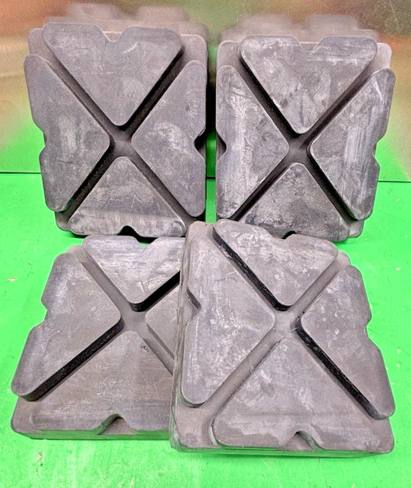 (4) REPLACEMENT RUBBER LIFT ARM PADS WESTERN, GRAND, WORTH, AMERICAN LIFTS🦾FS